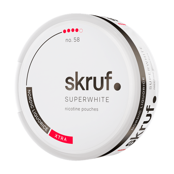 SKRUF Superwhite Nordic Liquorice Xtra No 58 nicotinezakjes